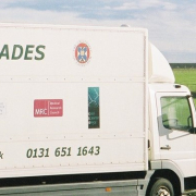 an Orcades testing lorry photographed in the countryside.