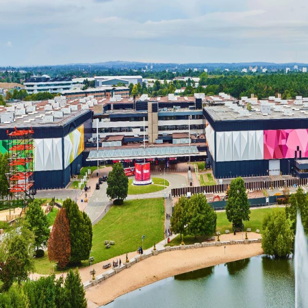 Aerial view of the NEC