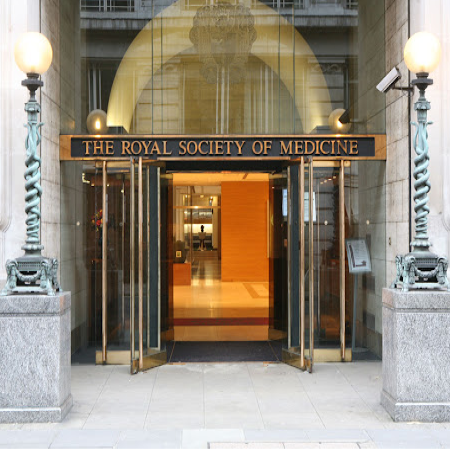 The entrance to the Royal Society of Medicine